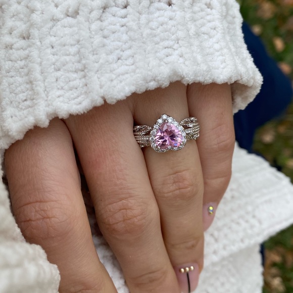 925 sterling silver Bride Heart Love ring - Picture 8 of 8